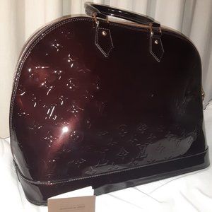 Vintage Louis Vuitton Rouge Fauviste Monogram Vernis Alma GM Bag